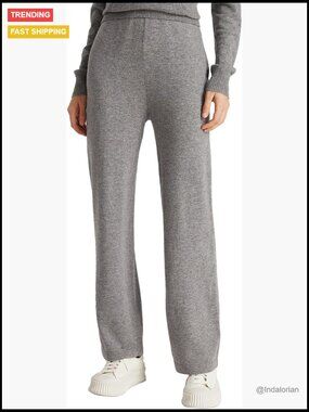 Wide Leg Cashmere Sweatpants Lounge Pants Winter Warm
